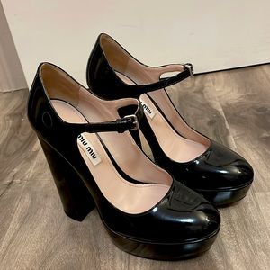 Miu Miu Platform Patent Heels